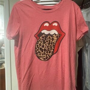 Lucky Brand Red Rolling Stones Tee